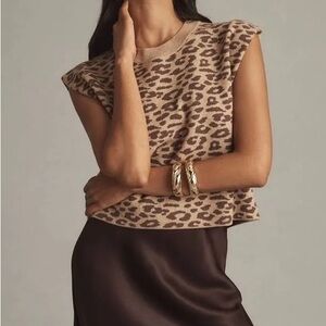 Leopard Print Sweater Vest
